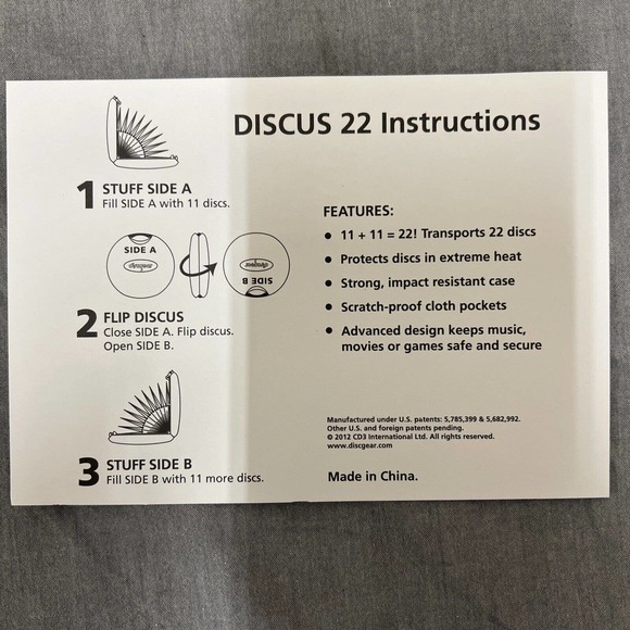 DiscGear 22 Slot Hard Plastic CD DVD Disc Storage Cases - Lot of 3 Pnk,Prpl,Lime - Picture 5 of 13